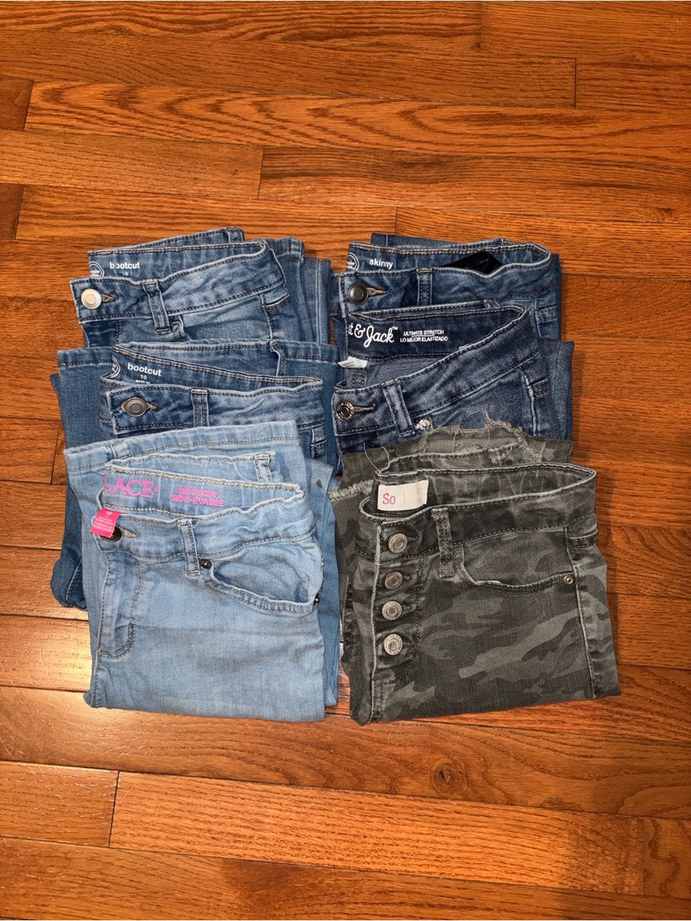 Lot of 6 Girls Jeans size 10 Bundle